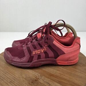 Inov-8 F-Lite 235 V2 Shoes Womens Size 8 Maroon Pink Powerheel Ropetec Training